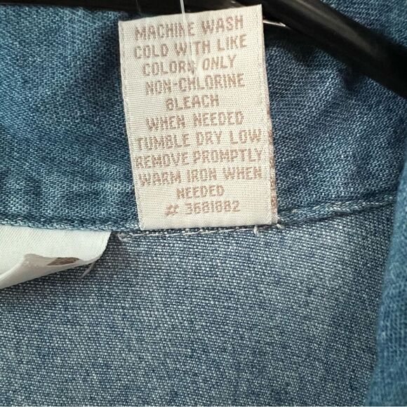 Cherokee Vtg Button Down Denim Midi Shirt Dress Size XL - Picture 6 of 6